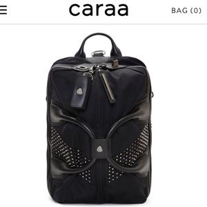 CARAA Studio Medium Gunmetal Studded Black Backpack